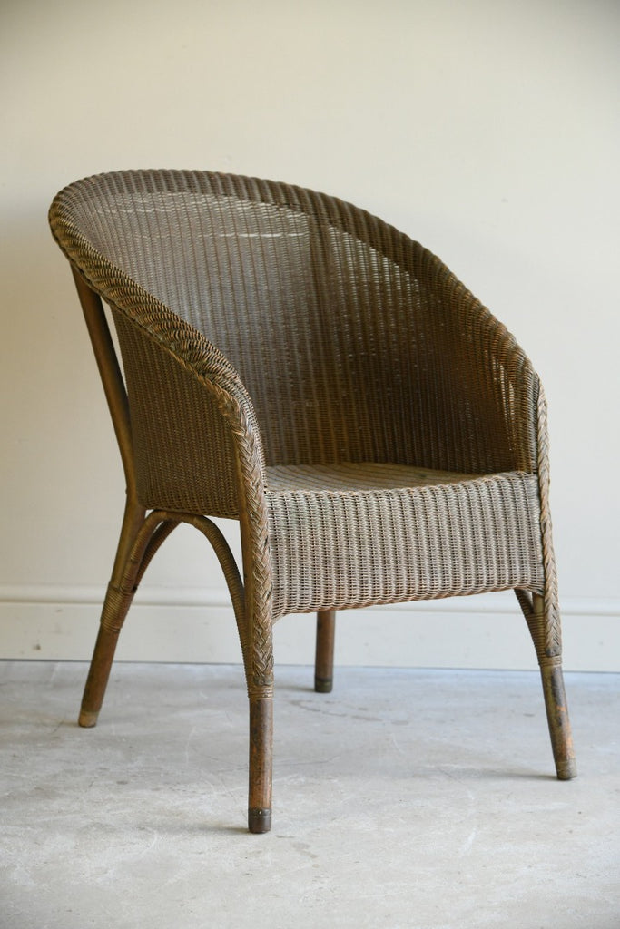 Vintage Gold Lloyd Loom Chair