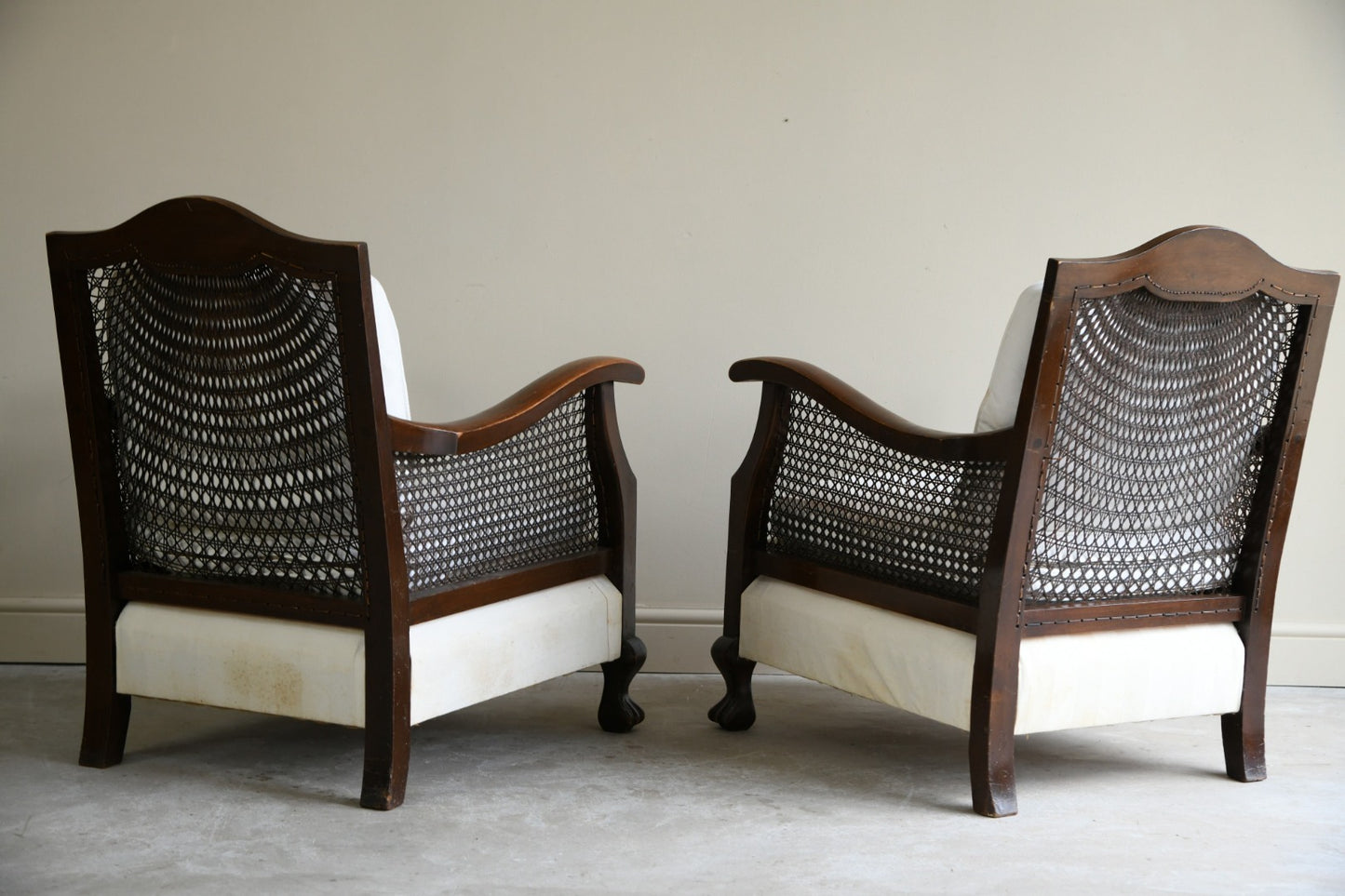 Pair Early 20th Century Bergere Chairs