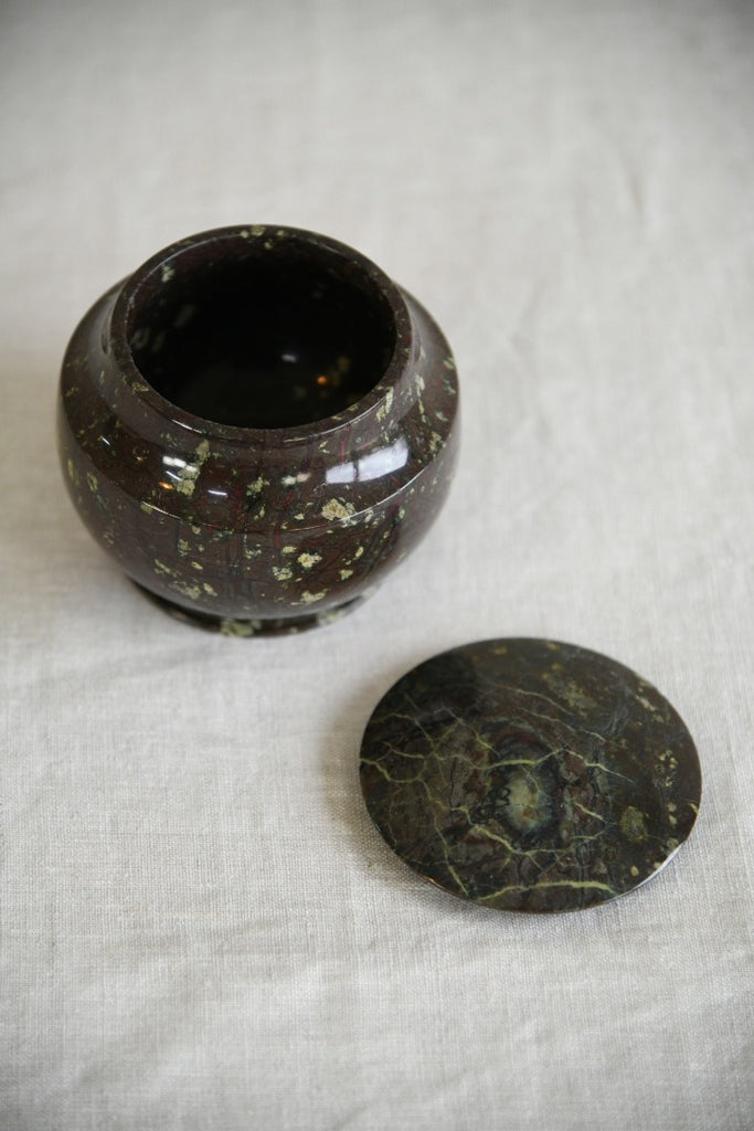 Vintage Turned Cornish Serpentine Pot