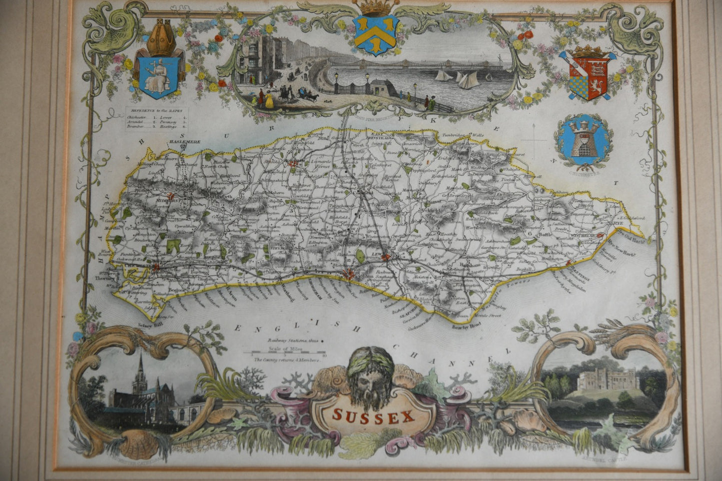 Vintage Framed Sussex Print