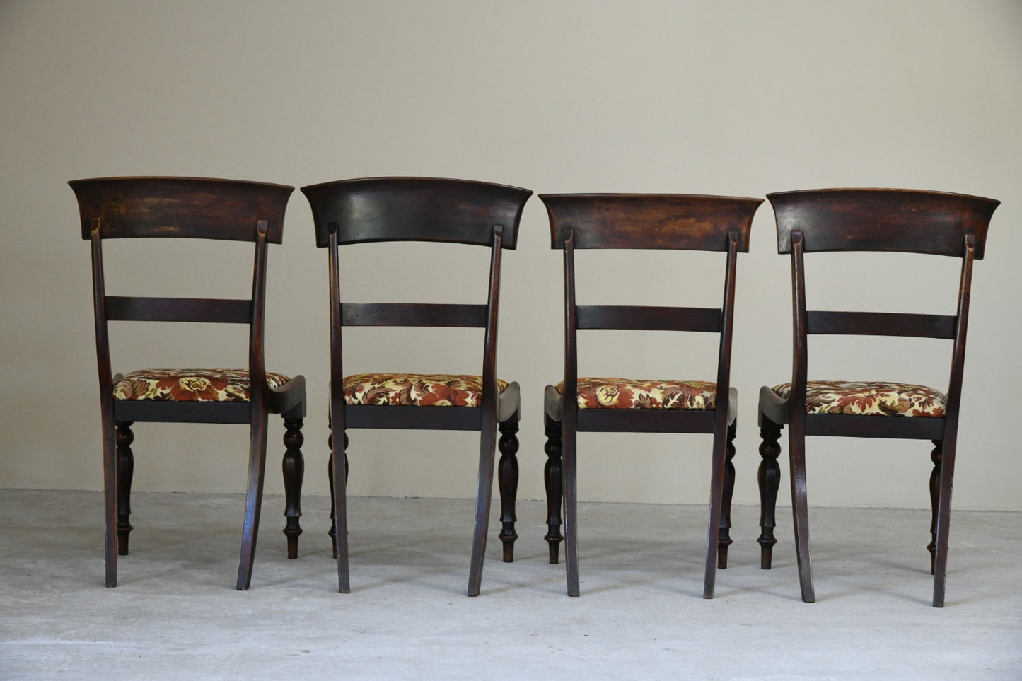 Set 4 Bar Back Mahogany Chairs