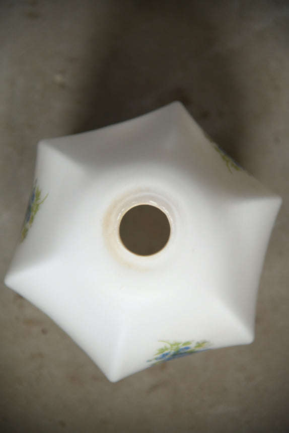 Vintage White Floral Glass Shade