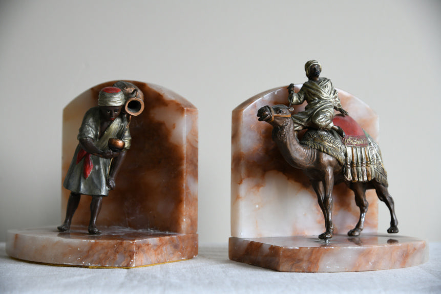 Vintage Marble Bookends