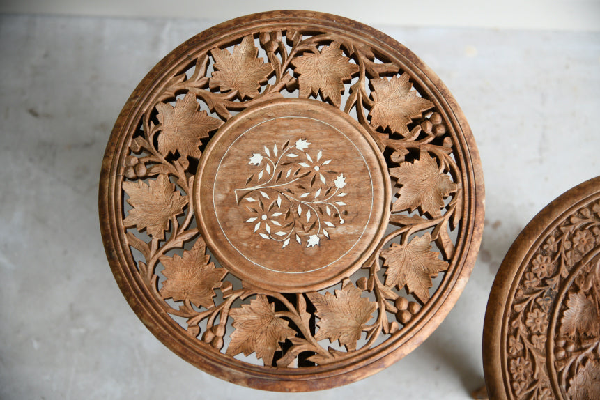 Near Pair Indian Side Tables