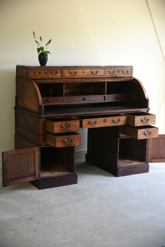 Antique Mahogany Cylinder Desk