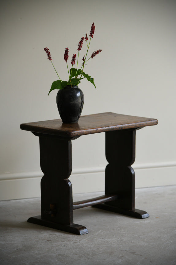 Antique Pegged Elm Stool