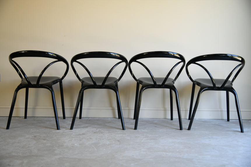 Set 4 Sergio Giobbi Black Dining Chairs