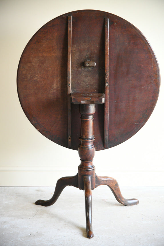 Antique Mahogany Round Tilt Top Tripod Table