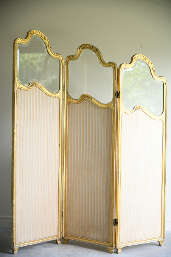 Antique French Gilt Wood Folding Screen – Kernow Furniture