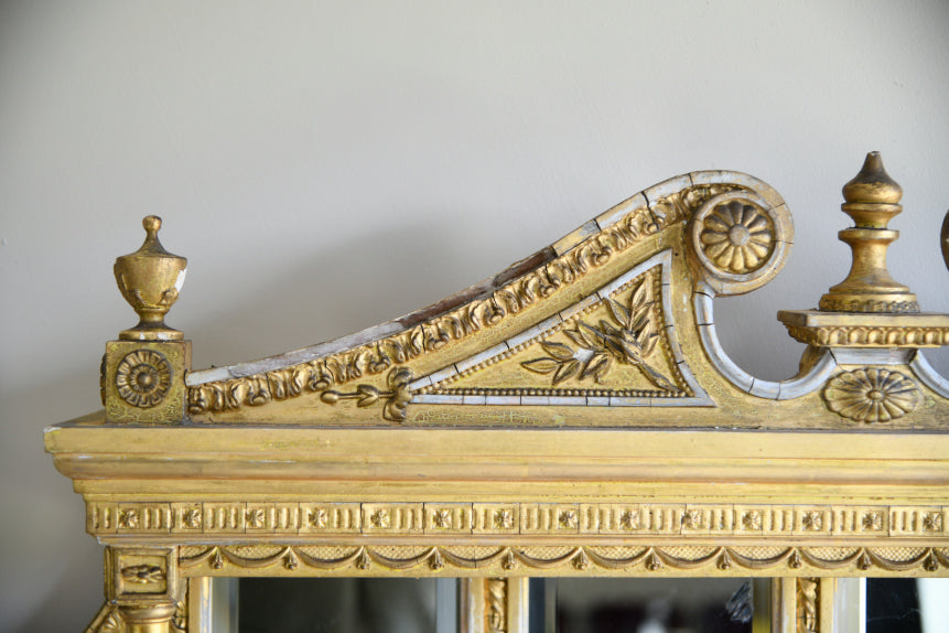 Antique Gilt Overmantle Mirror