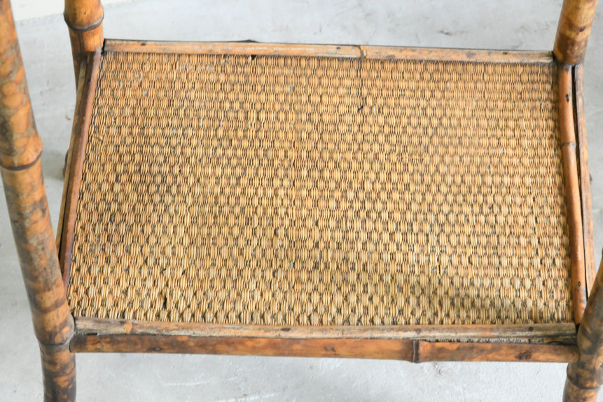 Pair Antique Bamboo Bedside Tables