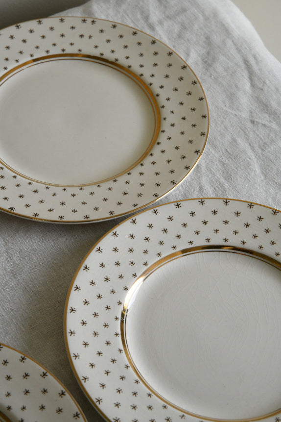 6 Vintage John Maddock Ivory Ware Side Plates