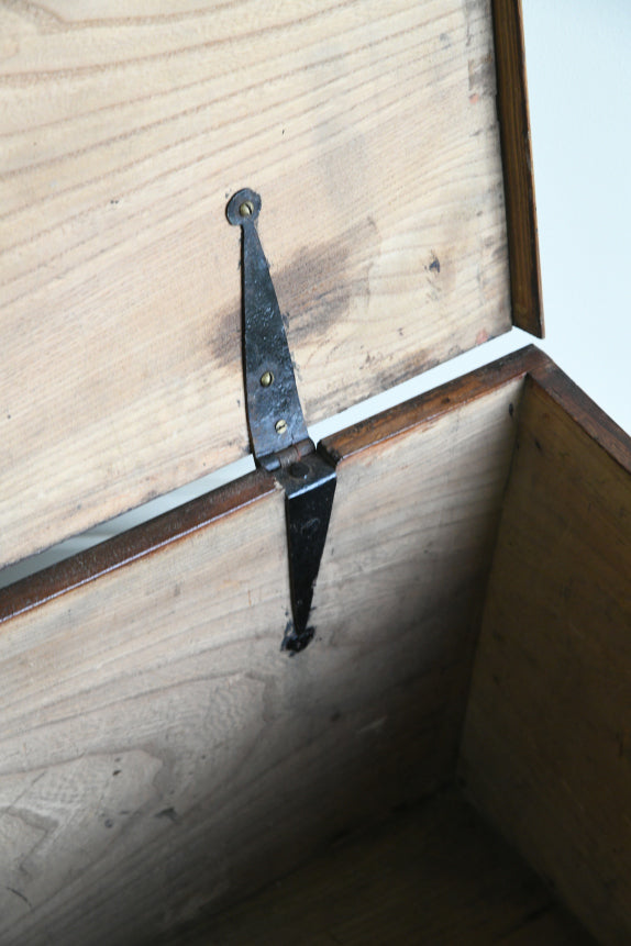 Antique Elm Wooden Trunk