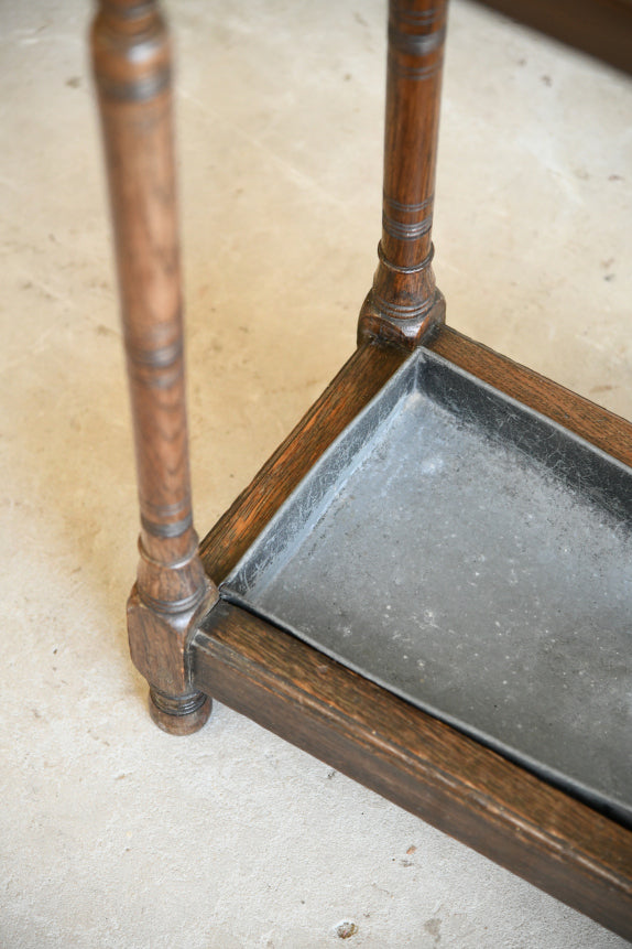 Edwardian Oak Stick Stand