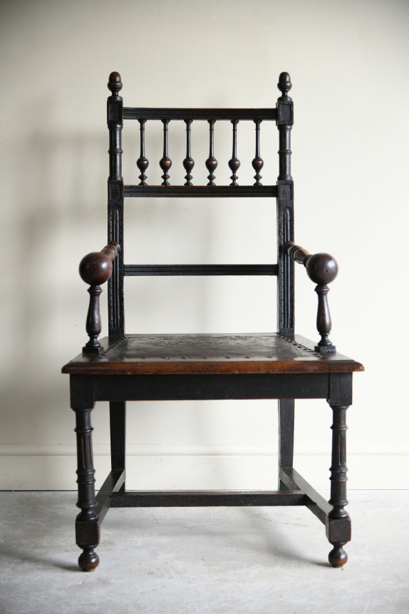 Antique Oak Occasional Chair