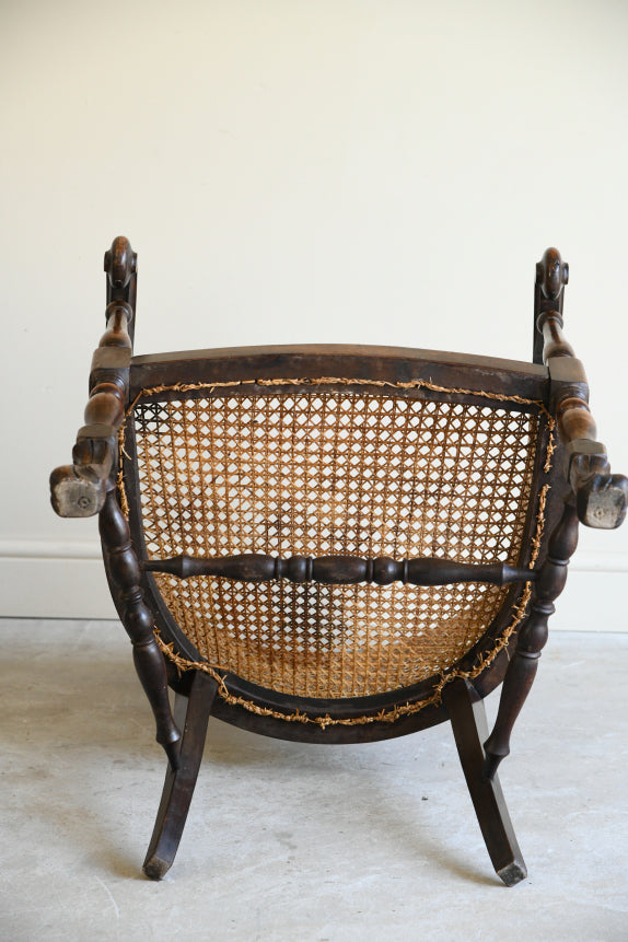 Edwardian Caned Occasional Chair