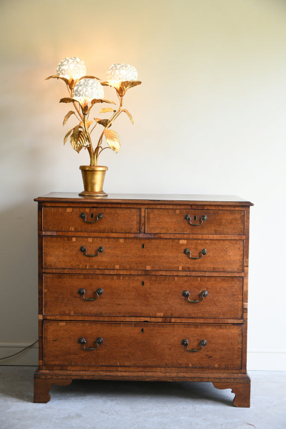 Vintage Italian White & Gold Hydrangea Table Lamp