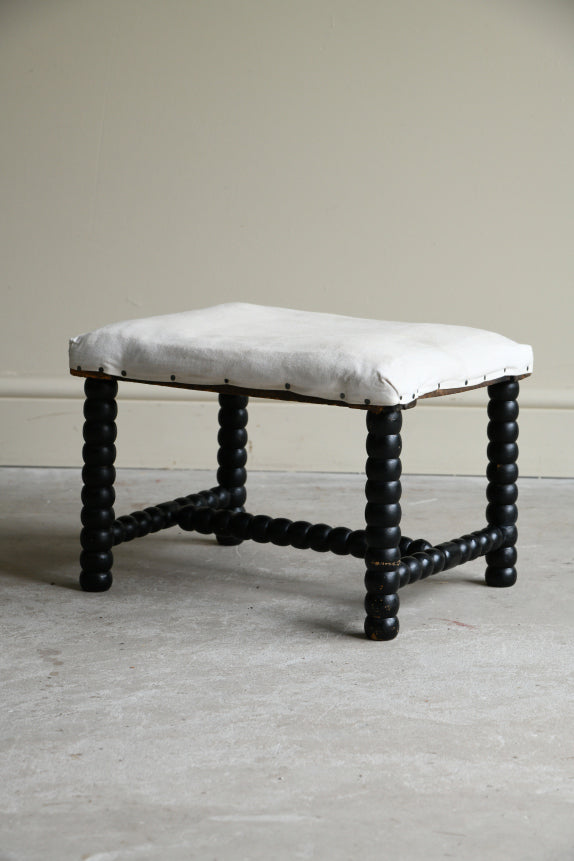 Ebonised Bobbin Turned Footstool