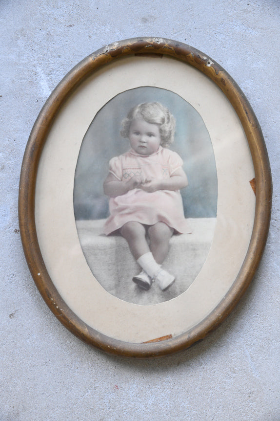 Vintage Oval Photo Frame