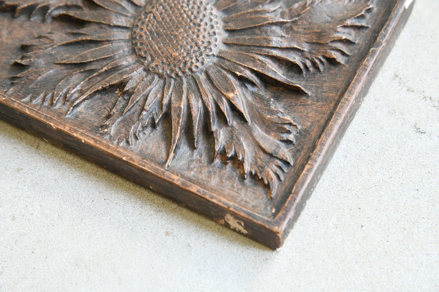 Plaster Sunflower Wall Plaque