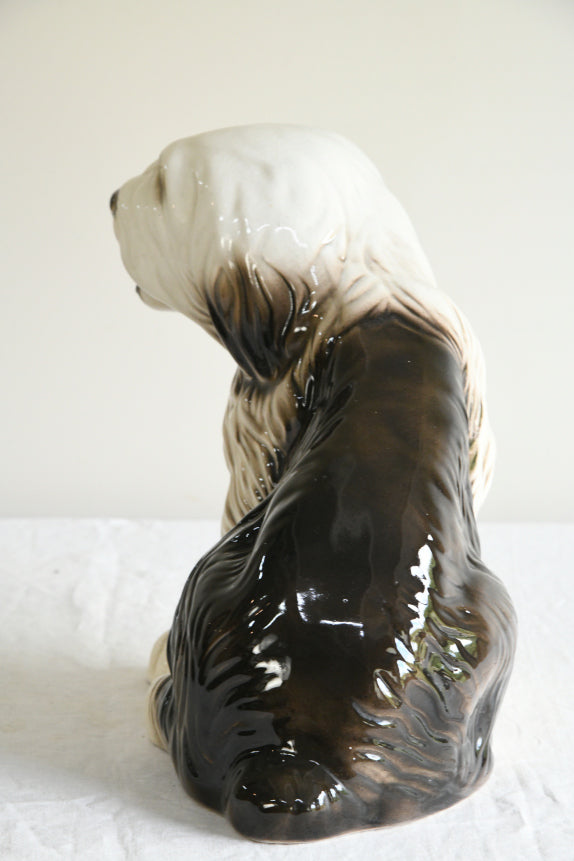 Large Vintage Ceramic Sheep Dog