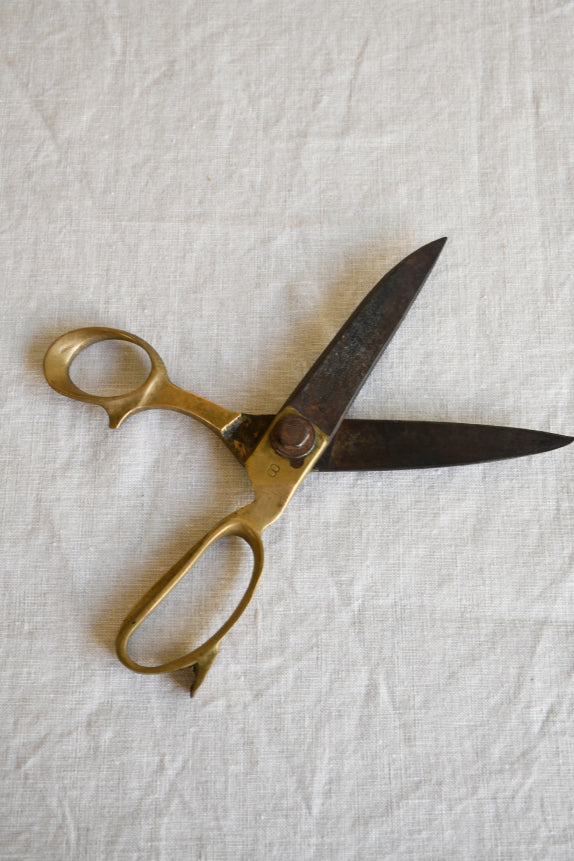 Pair Vintage Brass Dress Makers Shears