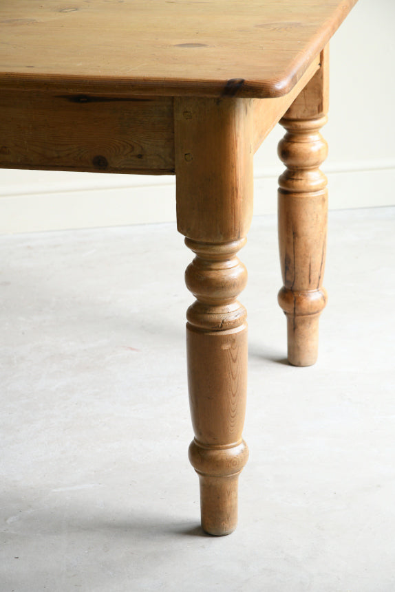 Large Pine Farmhouse Style Kitchen Table