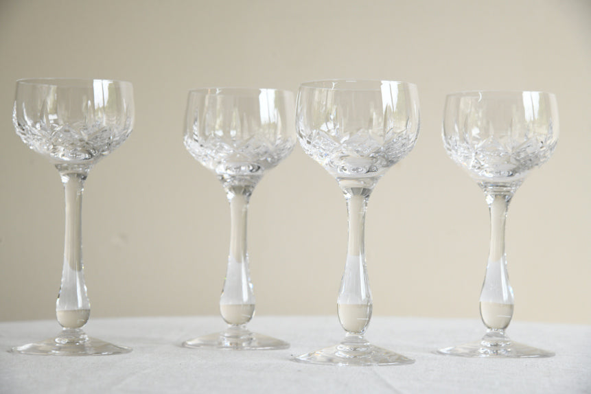 4 Stuart Crystal Glengarry Hock Wine Glasses