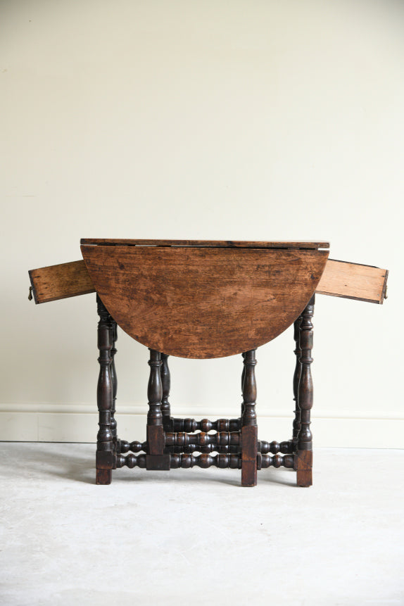 Small Rustic Oak Gate Leg Table
