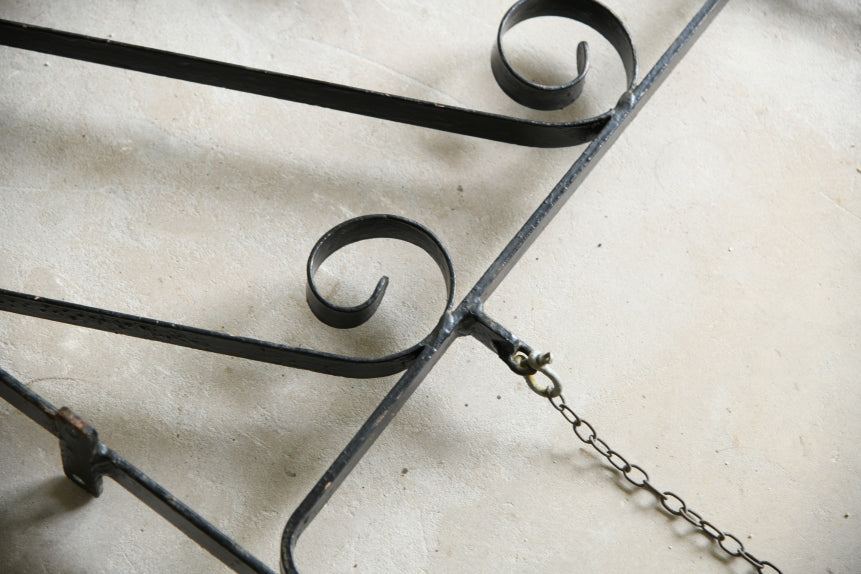 Large Black Wrought Iron Sign Hanger