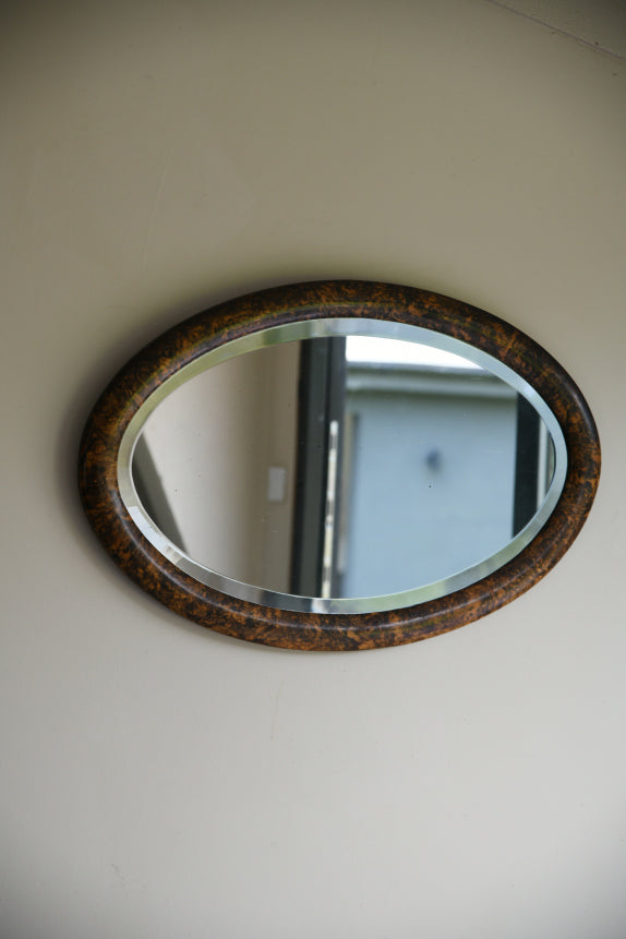 Faux Tortoiseshell Oval Wall Mirror