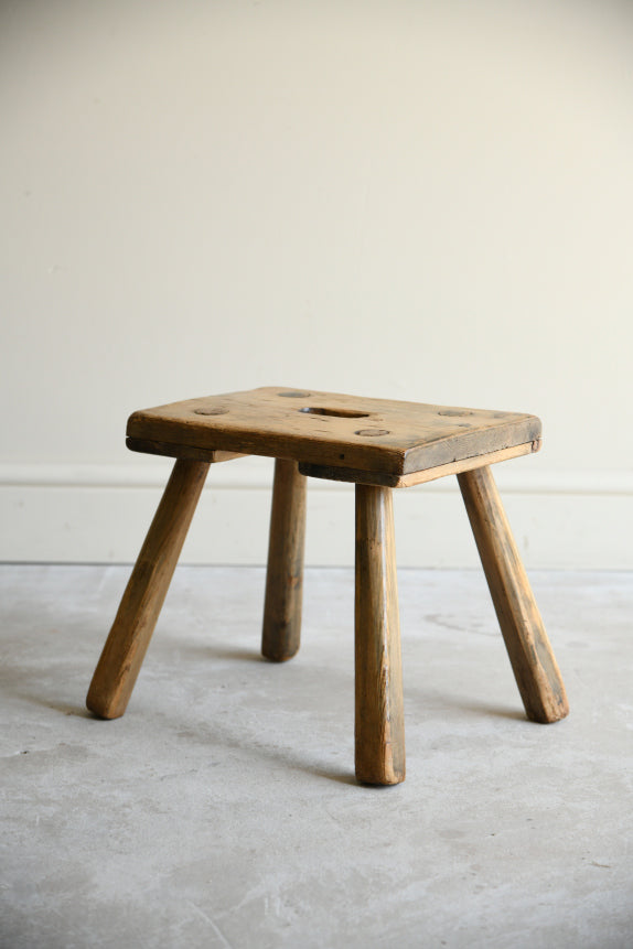 Antique Rustic Pine Milking Stool