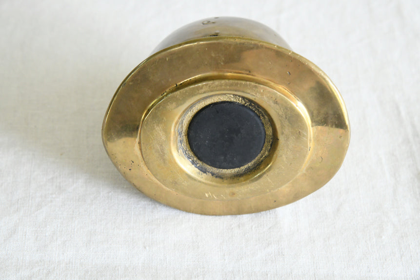 Vintage Solid Brass Police Helmet Money Box