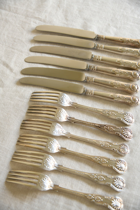 George Butler Kings Pattern Small Knives & Forks