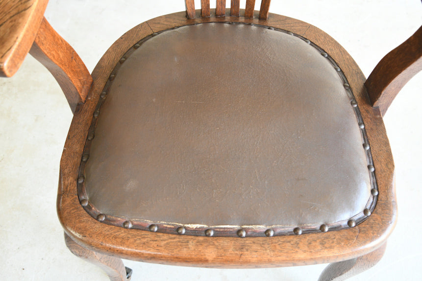 Early 20th Century Globe Wernicke Oak Office Chair