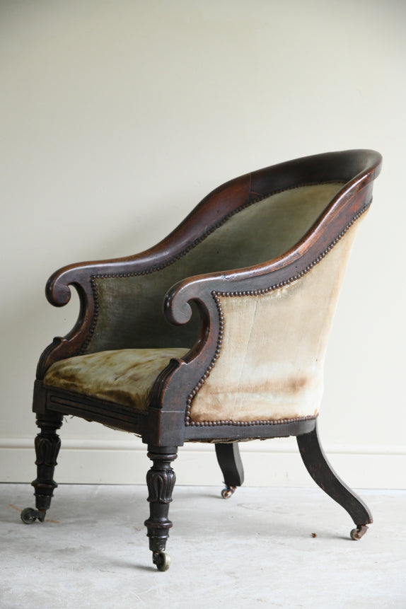 Antique 19th Century Mahogany Tub Chair