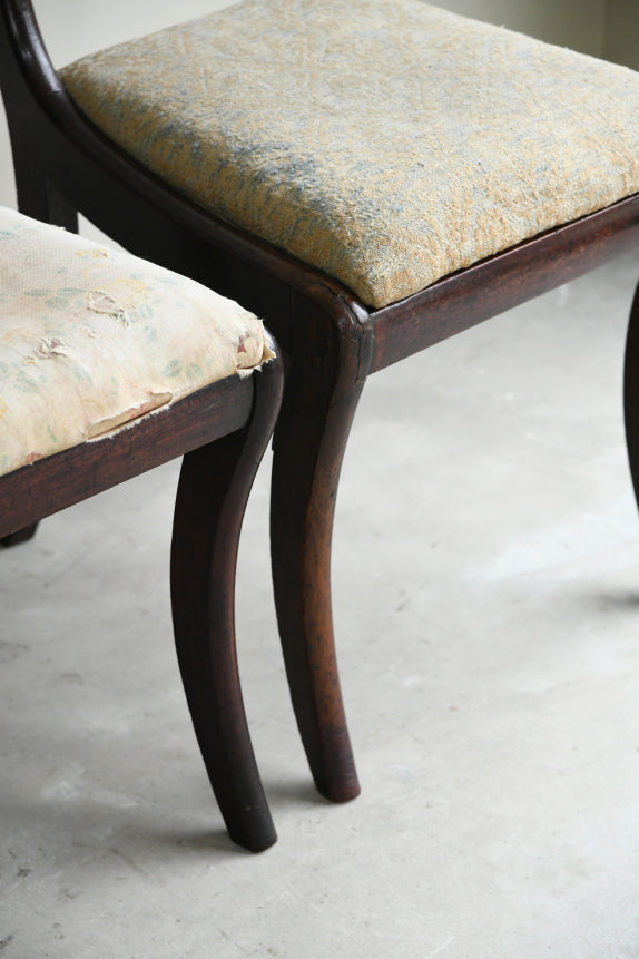 Set 4 Antique Mahogany Dining Chairs