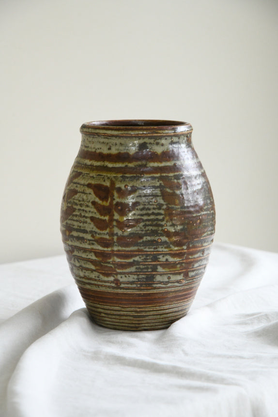 Brown Studio Pottery Vase