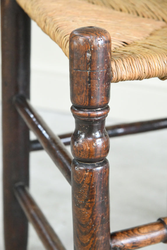 4 Country Ash & Elm Spindle Back Chairs