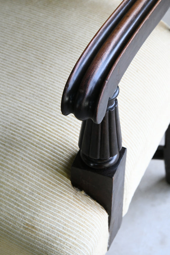 Pair French Mahogany Armchairs