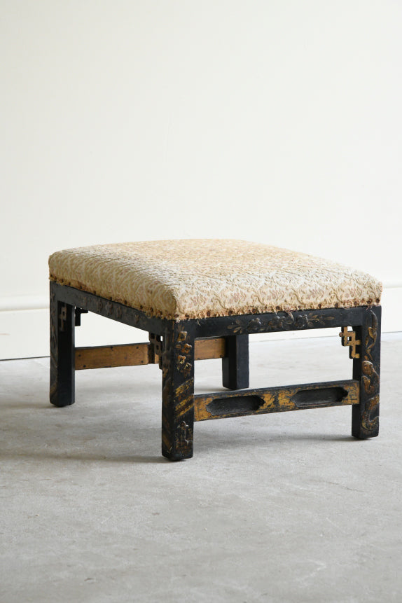 Chinese Chippendale Style Low Stool