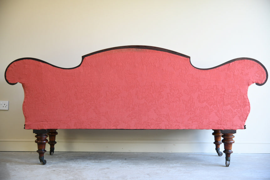 Antique Mahogany Upholstered Sofa