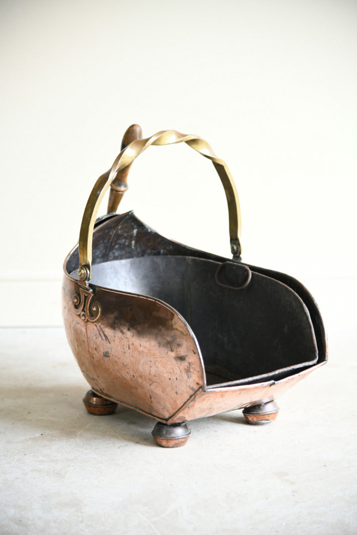 Victorian Copper Coal Scuttle