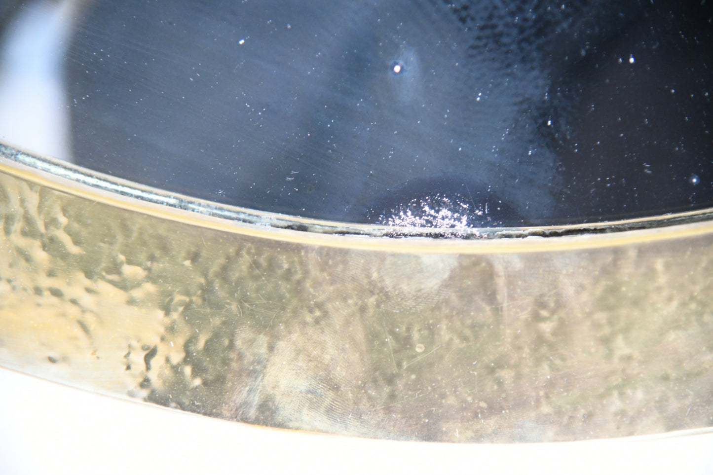 Brass Arts & Crafts Oval Wall Mirror