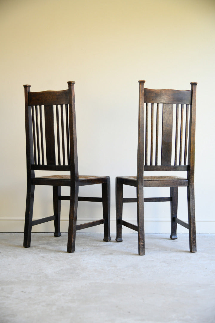 Pair Arts & Crafts Dining Chairs
