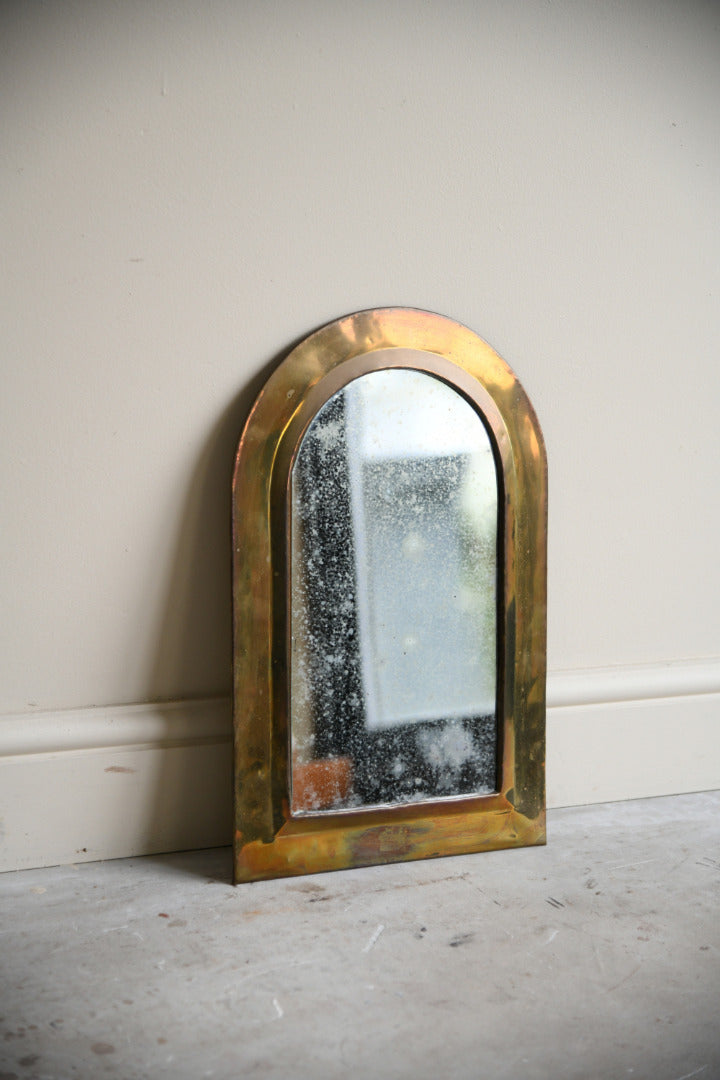 Arched Brass Mirror