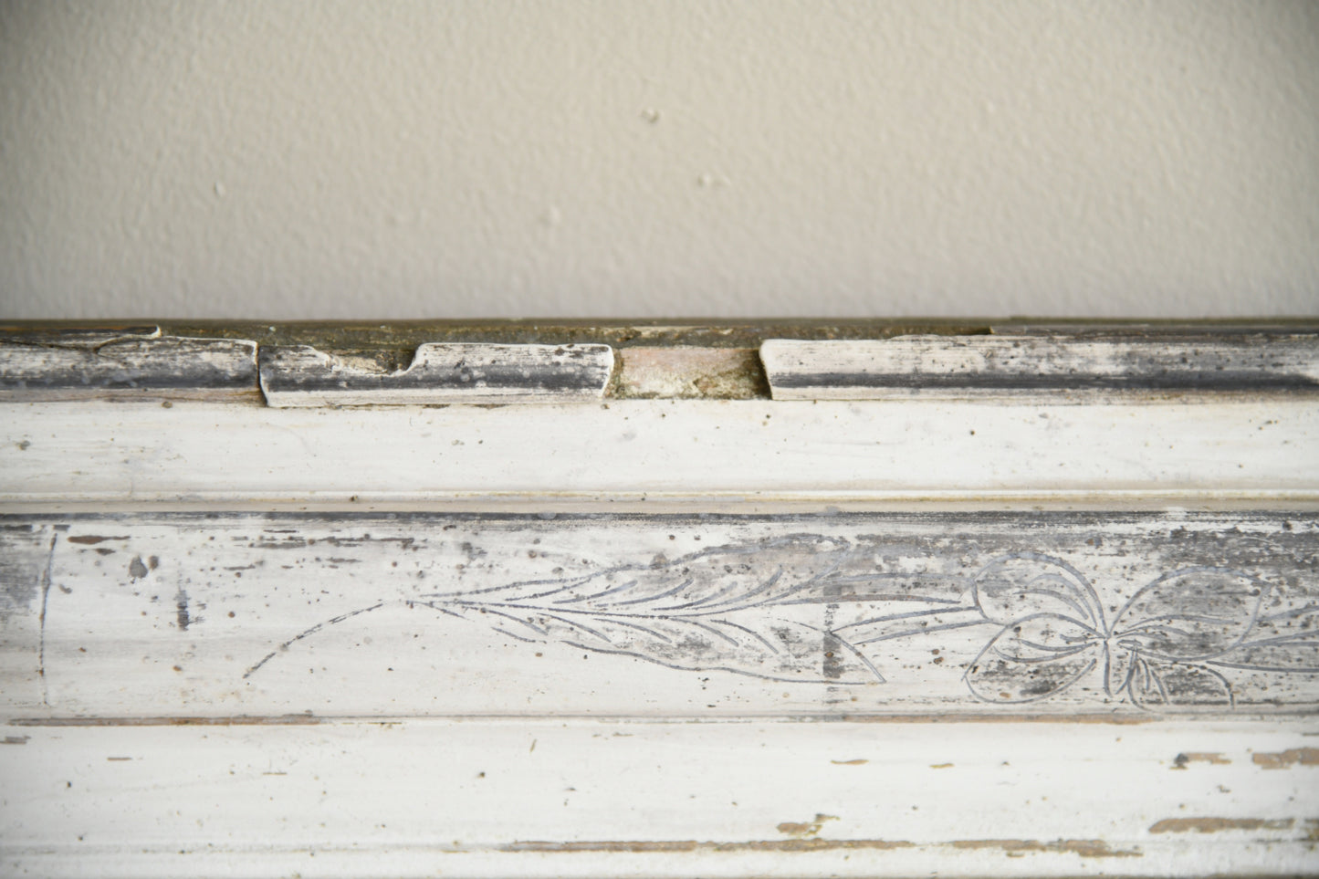 Antique Louis Philippe Tombstone Mirror