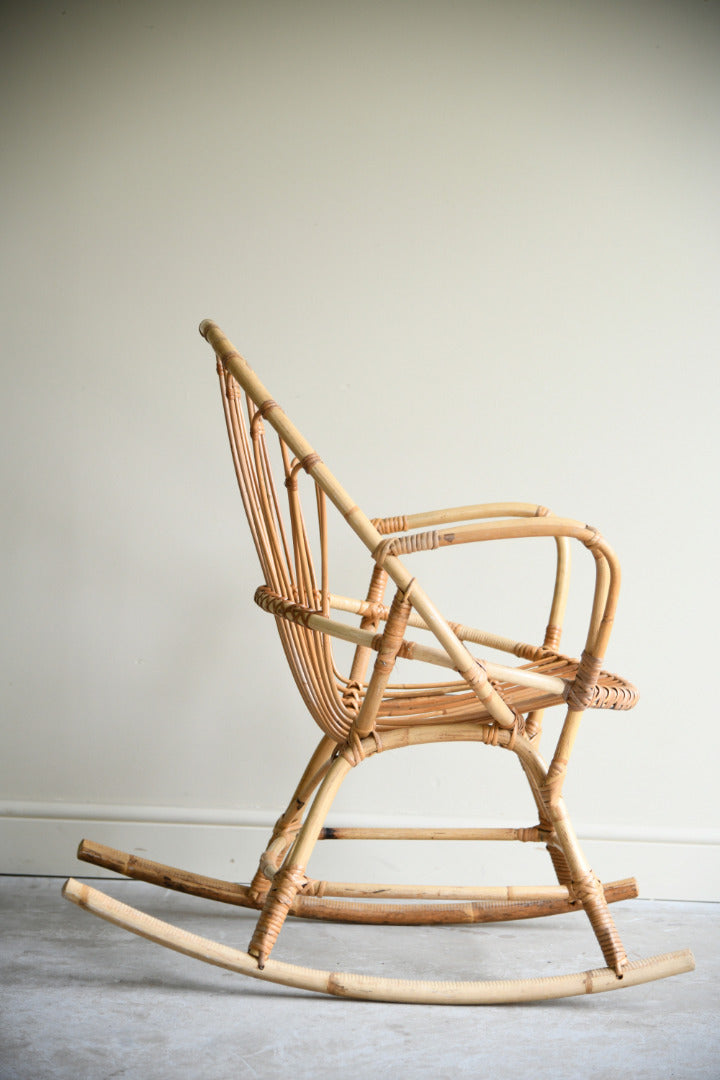 Vintage Bamboo Rocking Chair