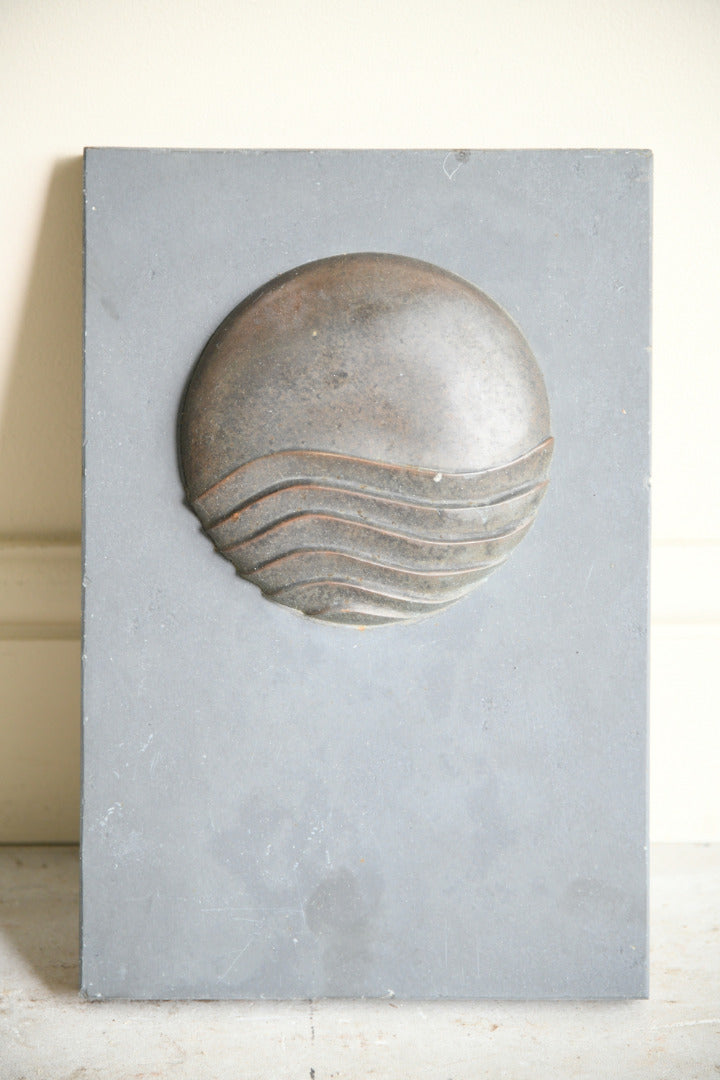 Wavy Bronze & Slate Plaque