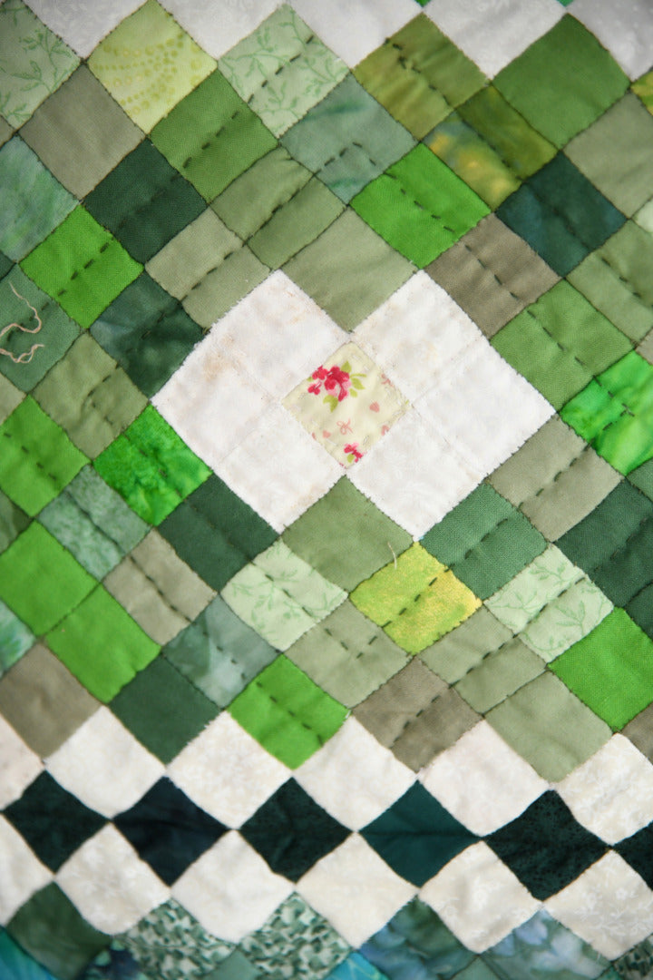 Handmade Diamond Patchwork Quilt